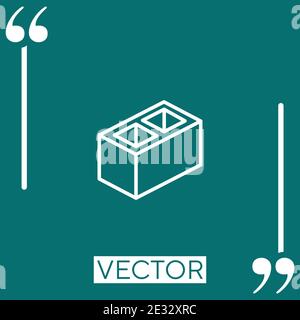 Icône de vecteur de bloc icône linéaire. Ligne de contour modifiable Illustration de Vecteur
