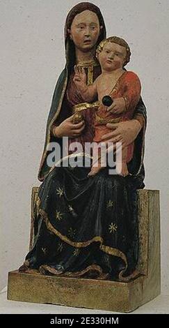 Madonna col Bambino à trono'', Domenico di Niccolò dei Cori,. Banque D'Images