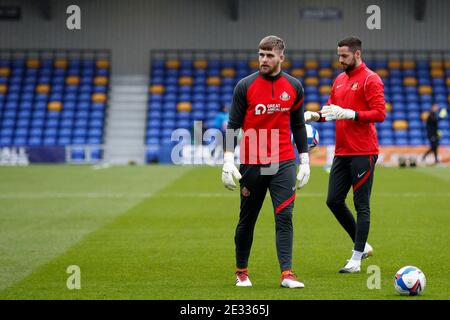 Wimbledon, Royaume-Uni. 16 janvier 2021. Lee Burge, de Sunderland, lors de la Sky Bet League 1, match à huis clos entre AFC Wimbledon et Sunderland à Plough Lane, Wimbledon, Angleterre, le 16 janvier 2021. Photo de Carlton Myrie/Prime Media Images. Crédit : Prime Media Images/Alamy Live News Banque D'Images