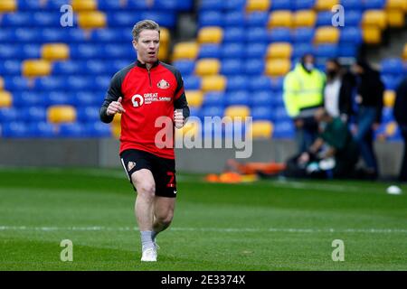 Wimbledon, Royaume-Uni. 16 janvier 2021. Grant Leadamer de Sunderland lors du match à huis clos de la Sky Bet League 1 entre AFC Wimbledon et Sunderland à Plough Lane, Wimbledon, Angleterre, le 16 janvier 2021. Photo de Carlton Myrie/Prime Media Images. Crédit : Prime Media Images/Alamy Live News Banque D'Images