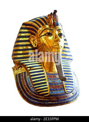 Le masque d'or de Toutankhamon au Musée égyptien, le Caire, République d'Égypte Banque D'Images