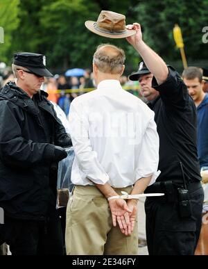 Des centaines de militants écologistes sont arrêtés devant la Maison Blanche à Washington, DC, le 27 septembre 2010. Les manifestants ont denoncé la pratique de l'extraction du charbon en montagne qui cause de graves problèmes environnementaux, notamment la pollution de l'eau et les dommages à la santé humaine et écologique. Photo par Olivier Douliery /ABACAPRESS.COM Banque D'Images