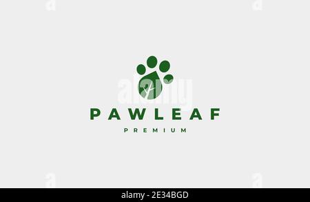 logo à imprimé pied de la paw et motif vectoriel Illustration de Vecteur