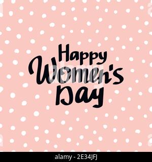 Carte de vœux internationale pour la fête des femmes à pois arrière-plan Illustration de Vecteur
