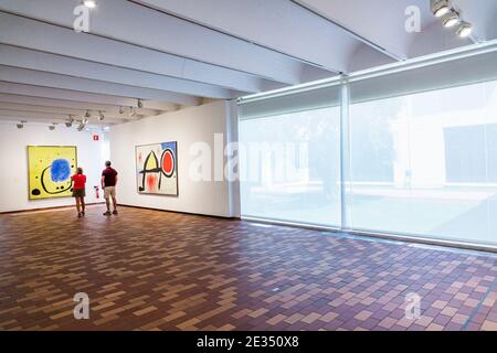 Espagne Barcelone hispanique Catalogne Catalogne Catalunya Parc de Montjuic Fundacio Joan Fondation Miro Musée d'art contemporain intérieur galerie exposition pa Banque D'Images