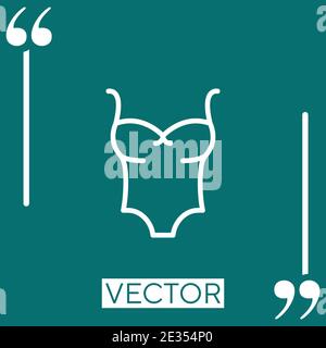 Icône vectorielle sans manches icône linéaire. Ligne de contour modifiable Illustration de Vecteur