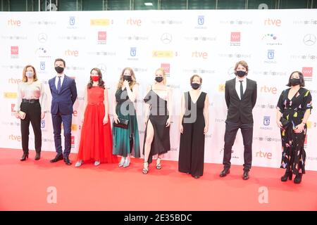 16 janvier 2021, Madrid, Madrid, Espagne: Andrea Fandos, Pilar Palomero, Natalia de Molina assiste au 26e tapis rouge Jose Maria Forque au Palacio de Congresos IFEMA le 16 janvier 2021 à Madrid, Espagne (Credit image: © Jack Abuin/ZUMA Wire) Banque D'Images