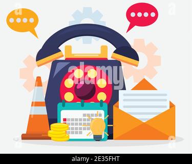 illustration vectorielle du concept de support client professionnel Illustration de Vecteur