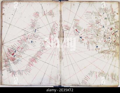 Luxoro Atlas feuilles 5 et 6. Banque D'Images