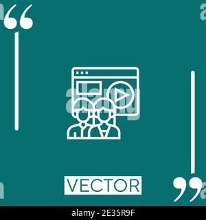 Icône de vecteur visiteur unique icône linéaire. Ligne de contour modifiable Illustration de Vecteur