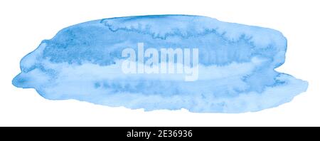 Cadre bleu ciel aquarelle. Peint à la main avec un pinceau. Banque D'Images