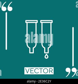 Outil compte-gouttes icône de vecteur icône linéaire. Ligne avec contour modifiable Illustration de Vecteur