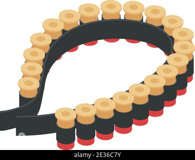 Icône cartouches de fusil de chasse. Isométrique des cartouches de fusil de chasse icône vectorielle pour la conception de sites Web isolée sur fond blanc Illustration de Vecteur