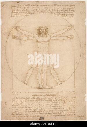 Vitruvian Man „l'uomo vitruviano“ de Leonardo Da Vinci Banque D'Images
