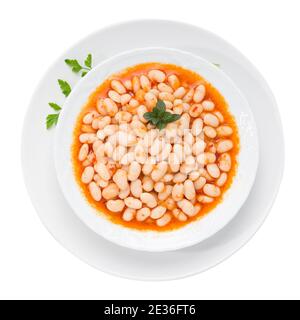 Haricot turc traditionnel. Haricots cuits sur la table avec des légumes. Banque D'Images