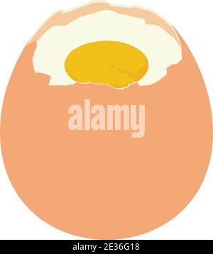 Icône œuf frais bouilli. Isométrique de l'oeuf frais bouilli vecteur icône pour la conception de Web isolé sur fond blanc Illustration de Vecteur