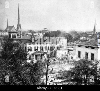 MASSACRE DE WILMINGTON Caroline du Nord 10 novembre 1898. Vue générale de la ville environ 1898. Banque D'Images