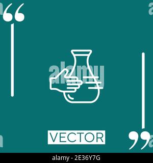 Icône de vecteur de poterie icône linéaire. Ligne de contour modifiable Illustration de Vecteur
