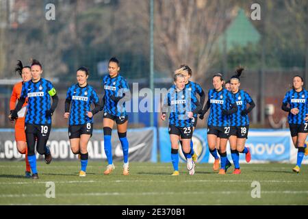 Milan, Italie. 17 janvier 2021. Inter pendant la série UN match féminin entre FC Inter et FC Juventus au Suning Sport Centre YDC à Milan, Italie crédit: SPP Sport Press photo. /Alamy Live News Banque D'Images