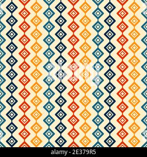 Motif géométrique sans couture carré style rétro. Illustration vectorielle Illustration de Vecteur