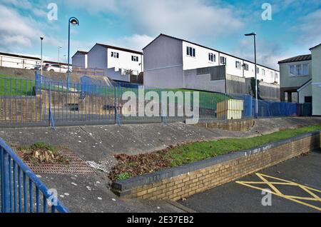 Furse Park logement à Barne Barton. À l'origine, l'hébergement naval la région est maintenant un mélange de logements privés et sociaux. Banque D'Images