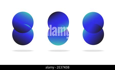Ensemble de cercles géométriques abstraits Illustration de Vecteur
