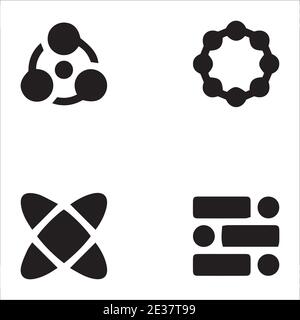 Ensemble minimal d'icônes de logo abstrait Illustration de Vecteur
