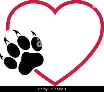 Paw, chats, patte de chat, logo, arrière-plan Illustration de Vecteur