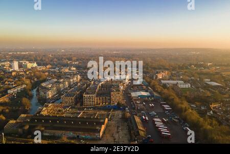 Brentford Lock Skyline Ouest Banque D'Images