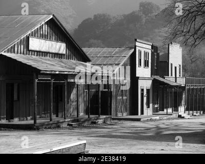 Façade historique de l'édifice Paramount Ranch, qui fait maintenant partie du parc national des montagnes de Santa Monica. Banque D'Images