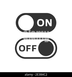 Illustration vectorielle de l'icône du bouton Activer/Désactiver Illustration de Vecteur