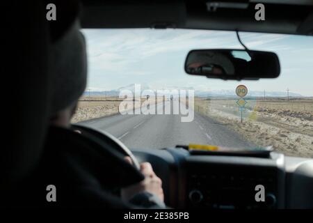 Reikiavik, Islande; 15 avril 2017. Photos d'un voyage de 11 jours en 4x4 à travers l'Islande. Jour 2. De Reykjavík à Vík í Mýrdal . Banque D'Images