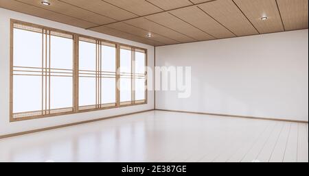 Intérieur avec des plantes sur fond de mur vide, 3D Rendering Banque D'Images