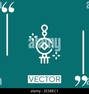 icône vecteur amulet icône linéaire. Ligne de contour modifiable Illustration de Vecteur