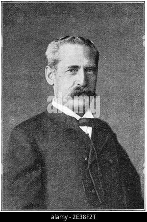 Portrait de Hermann Munk - un physiologiste allemand. Illustration du 19e siècle. Allemagne. Arrière-plan blanc. Banque D'Images