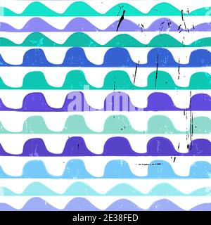 arrière-plan de motif abstrait, avec vagues, traits de peinture et éclaboussures, motif sans couture Illustration de Vecteur