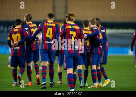 Séville, Espagne. 17 janvier 2021. Lors de la finale espagnole Supercup entre le Club Futbol de Barcelone et le Club Athletic de Bilbao au stade la Cartuja le 17 janvier 2021 à Séville, Espagne. Credit: CORMON PRESSE/Alamy Live News Banque D'Images