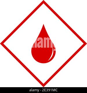 Modèle d'illustration vectorielle de conception d'icône de logo Blood Illustration de Vecteur