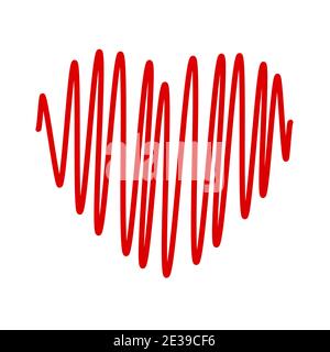 Coeur de Saint-Valentin isolé Illustration de Vecteur