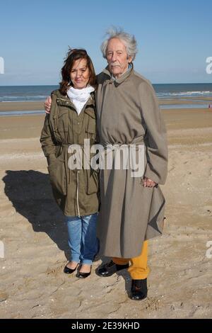 Delphine Gleize et Jean Rochefort participant au 17e Festival annuel d'Epona à Cabourg, France, le 17 octobre 2010. Photo de Nicolas Briquet/ABACAPRESS.COM Banque D'Images