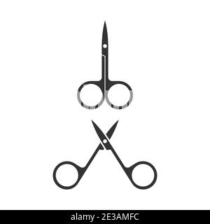 Icône des outils à ongles. Petites ciseaux pour couper les ongles, façonner et pédicure. Décontamination des outils dans le salon de beauté. Illustration de Vecteur