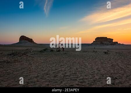 Magnifique paysage désertique près d'Al Salar Arabie Saoudite. Banque D'Images