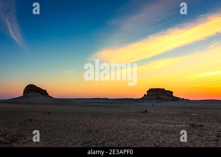 Magnifique paysage désertique près d'Al Salar Arabie Saoudite. Banque D'Images