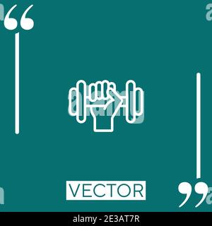 Icône de vecteur d'haltérophilie icône linéaire. Ligne de contour modifiable Illustration de Vecteur