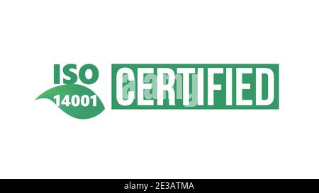 Certification ISO 14001. Illustration du vecteur de gestion de l'environnement de l'organisation internationale standard Illustration de Vecteur
