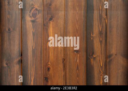 Texture en bois marron rayée, arrière-plan avec espace de copie. Bannière Banque D'Images
