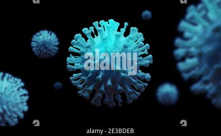 Illustration médicale du coronavirus montrant un agent pandémique de COVID-19 Banque D'Images