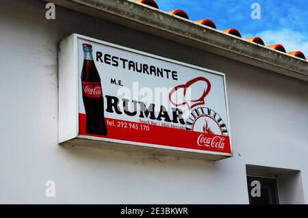 Portugal: Açores: Faial: Praia do Norte: Cafe Rumar Banque D'Images