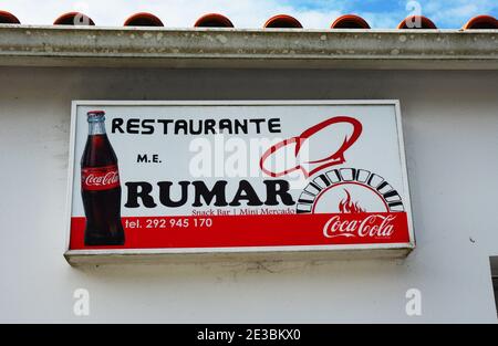 Portugal: Açores: Faial: Praia do Norte: Cafe Rumar Banque D'Images