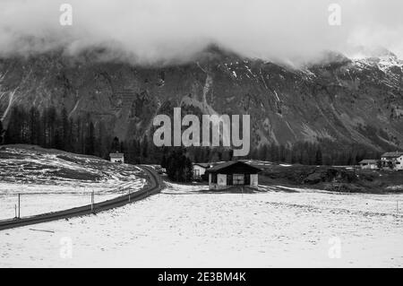 Belle photo de montagnes sur le Val Fex à Engadine, Suisse Banque D'Images